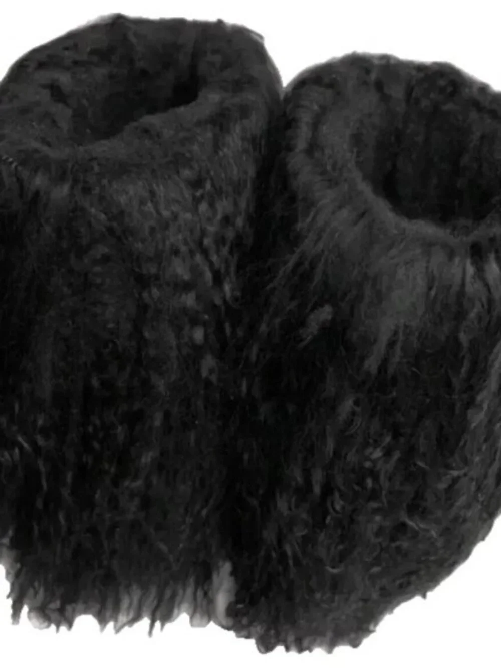 Bearpaw Boetis Black Curly Lamb Fur Sheepskin Lined Sherpa Boho Boots 6 NEW
